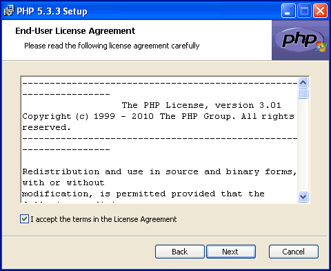 PHP 5.3.3 License Agreement