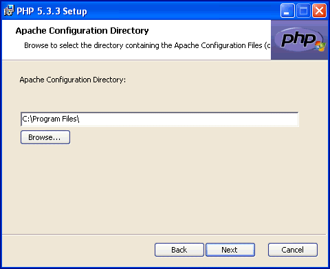 PHP 5.3.3 for config Apache