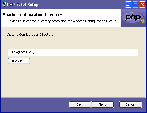 PHP 5.3.4 for config Apache
