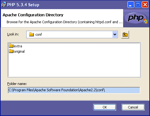PHP 5.3.4 Locating Apache Config