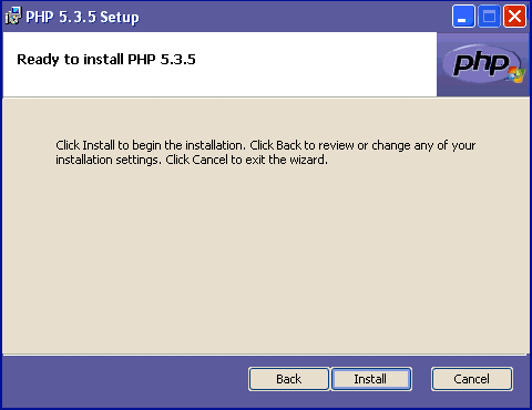 Ready to install PHP 5.3.5