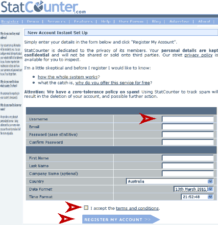 How to Register the StatCounter StatTracker