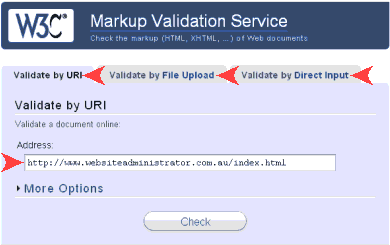 W3C Online HTML Validtaion Tool for the SEO