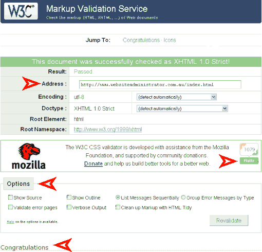 W3C Online HTML Validtaion Tool for the SEO